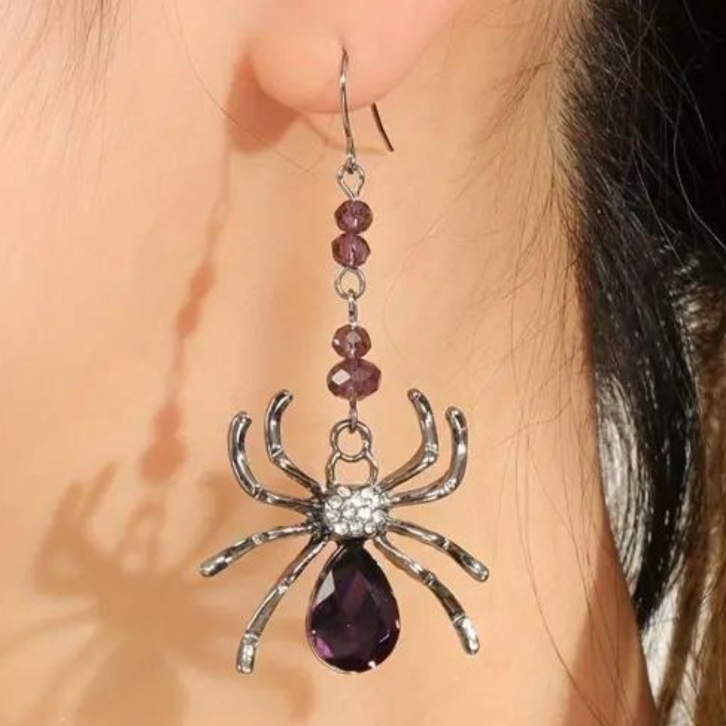 Violet Spider Dangles